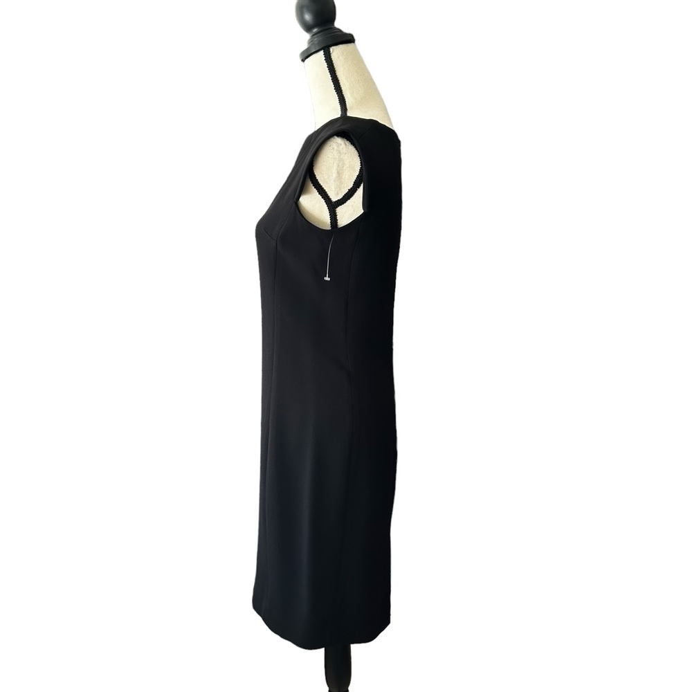 M.M. Lafleur Sz 2 The Sarah Crepe Black Sheath Dress - Picture 6 of 9